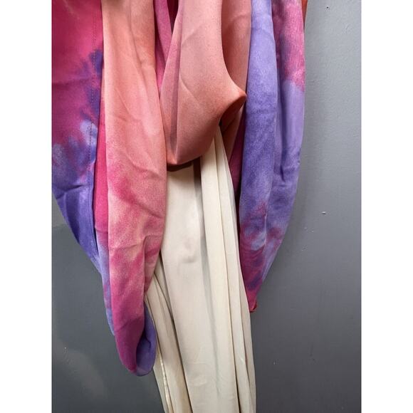 DG Donna Gray Vintage Maxi Dress Sleeveless Womens size 4 Colorful Watercolor - Picture 5 of 8